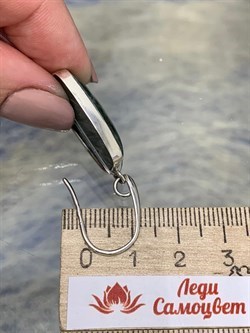 *Серьги Петли Серафинит Байкал АРТ 0233-399 ВЕС 10,6 Г - фото 208766