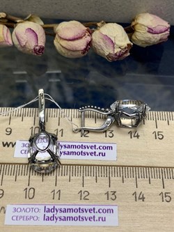 *СЕРЬГИ ГОРНЫЙ ХРУСТАЛЬ АРТ С155-8,37 (ВЕС 8,37 Г) - фото 208774
