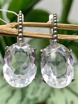 *СЕРЬГИ ГОРНЫЙ ХРУСТАЛЬ АРТ С155-8,37 (ВЕС 8,37 Г) - фото 208775