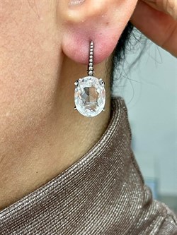 *СЕРЬГИ ГОРНЫЙ ХРУСТАЛЬ АРТ С155-8,37 (ВЕС 8,37 Г) - фото 208777