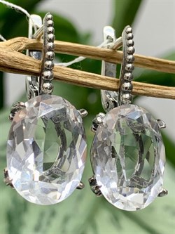 *СЕРЬГИ ГОРНЫЙ ХРУСТАЛЬ АРТ С155-8,37 (ВЕС 8,37 Г) - фото 208778