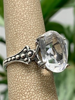 *КОЛЬЦО р.18,5 ГОРНЫЙ ХРУСТАЛЬ АРТ К155 (ВЕС 5,87 Г) - фото 208781