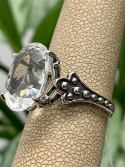 *КОЛЬЦО р.18,5 ГОРНЫЙ ХРУСТАЛЬ АРТ К155 (ВЕС 5,87 Г) - фото 208782