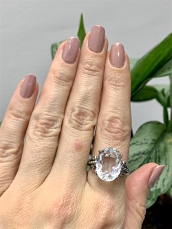 *КОЛЬЦО р.18,5 ГОРНЫЙ ХРУСТАЛЬ АРТ К155 (ВЕС 5,87 Г) - фото 208784