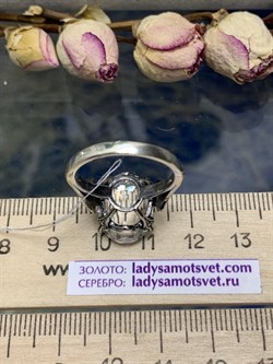 *КОЛЬЦО р.18,5 ГОРНЫЙ ХРУСТАЛЬ АРТ К155 (ВЕС 5,87 Г) - фото 208787