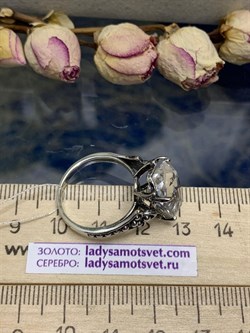*КОЛЬЦО р.18,5 ГОРНЫЙ ХРУСТАЛЬ АРТ К155 (ВЕС 5,87 Г) - фото 208789
