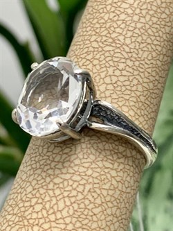 *КОЛЬЦО р.17,5 ГОРНЫЙ ХРУСТАЛЬ АРТ К72-4,16 (ВЕС 4,16 Г) - фото 208793