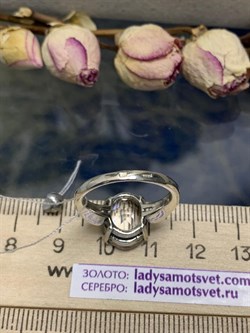 *КОЛЬЦО р.17,5 ГОРНЫЙ ХРУСТАЛЬ АРТ К72-4,16 (ВЕС 4,16 Г) - фото 208796