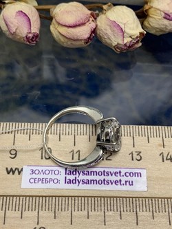 *КОЛЬЦО р.17,5 ГОРНЫЙ ХРУСТАЛЬ АРТ К72-4,16 (ВЕС 4,16 Г) - фото 208798