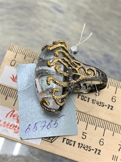 *Кольцо р.19 Горный хрусталь АРТ 65765 (ВЕС 33.23 Г) - фото 208857