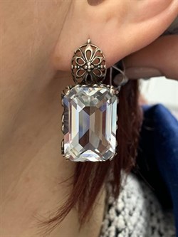 *Серьги Горный хрусталь АРТ 63408 (ВЕС 13,66 Г) - фото 208859
