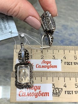 *Серьги Горный хрусталь АРТ 63408 (ВЕС 13,66 Г) - фото 208860