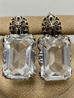 *Серьги Горный хрусталь АРТ 63408 (ВЕС 13,66 Г) - фото 208863