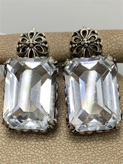 *Серьги Горный хрусталь АРТ 63408 (ВЕС 13,66 Г) - фото 208866