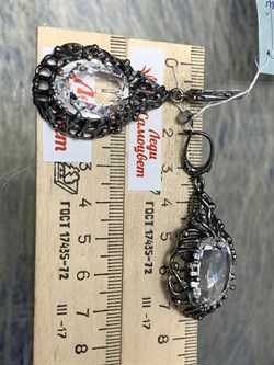 *Серьги Горный хрусталь АРТ 63365 (ВЕС 23,15 Г) - фото 208873