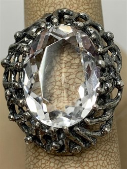 *Кольцо р.19 Горный хрусталь АРТ 63364 ВЕС 12,51 Г - фото 208880