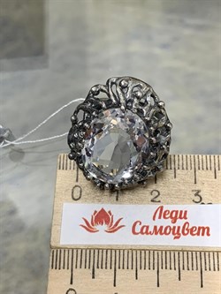 *Кольцо р.19 Горный хрусталь АРТ 63364 ВЕС 12,51 Г - фото 208885