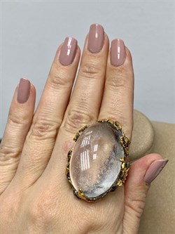 *Кольцо р.19 Горный Хрусталь Бразилия АРТ 49464 (ВЕС 40,42 Г) - фото 209003