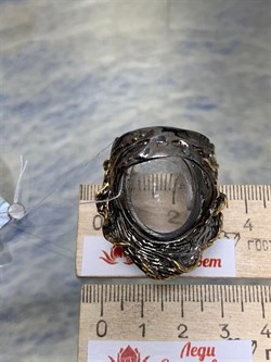 *Кольцо р.19 Горный Хрусталь Бразилия АРТ 49464 (ВЕС 40,42 Г) - фото 209008