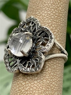 *Кольцо р.16,5 Горный Хрусталь АРТ 128-762-4,61 (ВЕС 4,61 Г) - фото 209027