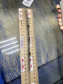 *Браслет р.20,5 Марказит Гранат Пироп арт. Б 601-886 вес 23,49 г - фото 209178