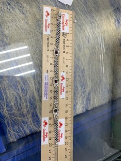 *Браслет р.20,5 Марказит Гранат Пироп арт. Б 601-886 вес 23,49 г - фото 209179