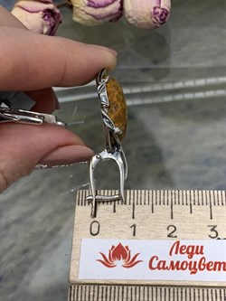 *Серьги Коралл Фоссил АРТ 112-640-11,97 (ВЕС 11,97 Г) - фото 209527