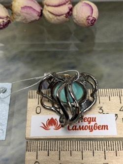 *Кольцо р.18,5 Бирюза Казахстан АРТ 9-847 ВЕС 9,48 Г - фото 209539 *Кольцо р.18,5 Бирюза Казахстан АРТ 9-847 ВЕС 9,48 Г - фото 209539