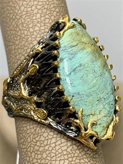 *Кольцо р.18,5 Бирюза Узбекистан АРТ 50231 ВЕС 12,76 Г - фото 209641 *Кольцо р.18,5 Бирюза Узбекистан АРТ 50231 ВЕС 12,76 Г - фото 209641