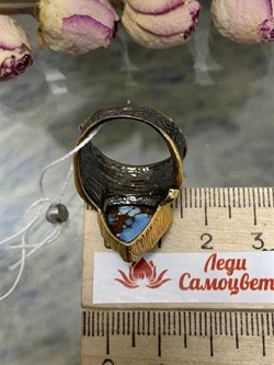 *Кольцо р.17,5 Бирюза Казахстан АРТ 47535 ВЕС 10,21 Г - фото 209675 *Кольцо р.17,5 Бирюза Казахстан АРТ 47535 ВЕС 10,21 Г - фото 209675