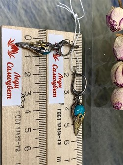 *Серьги Бирюза Тибет Черный АРТ 38850 ВЕС 6,97 Г - фото 209696 *Серьги Бирюза Тибет Черный АРТ 38850 ВЕС 6,97 Г - фото 209696