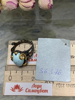 *Кольцо р.17,5 Бирюза Казахстан АРТ 36376 ВЕС 8,52 Г - фото 209704 *Кольцо р.17,5 Бирюза Казахстан АРТ 36376 ВЕС 8,52 Г - фото 209704