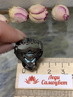 *Кольцо р.17,5 Бирюза Казахстан АРТ 36376 ВЕС 8,52 Г - фото 209708 *Кольцо р.17,5 Бирюза Казахстан АРТ 36376 ВЕС 8,52 Г - фото 209708