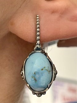 *Серьги Бирюза Казахстан АРТ 25-125-962 ВЕС 8,38 Г - фото 209736 *Серьги Бирюза Казахстан АРТ 25-125-962 ВЕС 8,38 Г - фото 209736