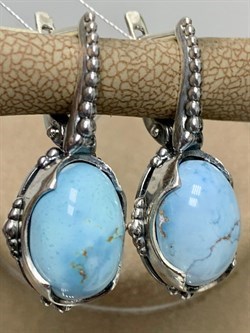 *Серьги Бирюза Казахстан АРТ 25-125-962 ВЕС 8,38 Г - фото 209742 *Серьги Бирюза Казахстан АРТ 25-125-962 ВЕС 8,38 Г - фото 209742