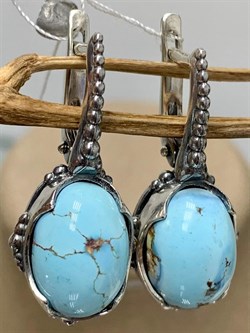 *Серьги Бирюза Казахстан АРТ 25-439-8,77 ВЕС 8,77 Г - фото 209763 *Серьги Бирюза Казахстан АРТ 25-439-8,77 ВЕС 8,77 Г - фото 209763