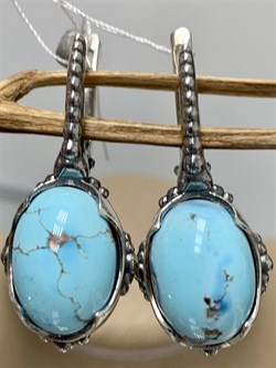 *Серьги Бирюза Казахстан АРТ 25-439-8,77 ВЕС 8,77 Г - фото 209764 *Серьги Бирюза Казахстан АРТ 25-439-8,77 ВЕС 8,77 Г - фото 209764