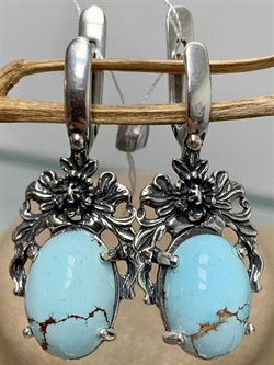 *Серьги Бирюза Казахстан АРТ 135-000-7,56 ВЕС 7,56 Г - фото 209801 *Серьги Бирюза Казахстан АРТ 135-000-7,56 ВЕС 7,56 Г - фото 209801