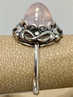 *Кольцо р.19 Розовый Кварц Мадагаскар АРТ 83629 ВЕС 4,61 Г - фото 209821