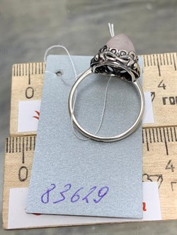 *Кольцо р.19 Розовый Кварц Мадагаскар АРТ 83629 ВЕС 4,61 Г - фото 209825