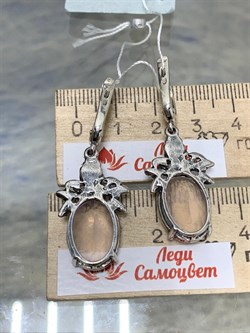 *Серьги  Розовый Кварц АРТ 54514 (ВЕС 10,68 Г) - фото 209851