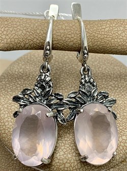 *Серьги  Розовый Кварц АРТ 54514 (ВЕС 10,68 Г) - фото 209854