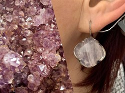 *Серьги Розовый Кварц АРТ 104-794 (ВЕС 13,07 Г) - фото 209923