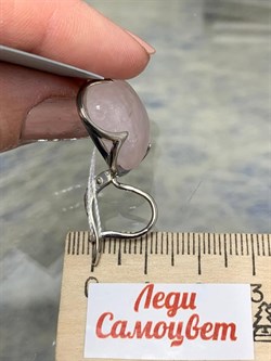 *Серьги Розовый Кварц АРТ 104-794 (ВЕС 13,07 Г) - фото 209925