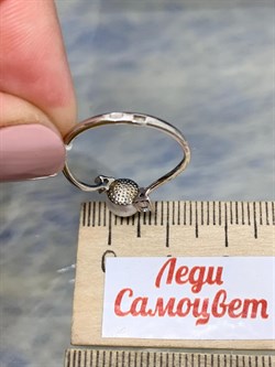 *Кольцо р.18 Белый Жемчуг д.6,5*7 мм арт. 1.0341.0.b.180-362 (Вес 1,51 г) - фото 210162