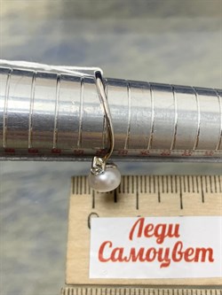*Кольцо р.18 Белый Жемчуг д.6,5*7 мм арт. 1.0341.0.b.180-362 (Вес 1,51 г) - фото 210168