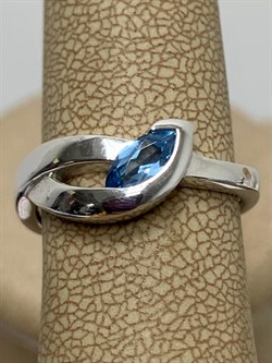 *Кольцо р.16,5 Голубой Топаз иск арт. CZ-R00584-X-W-BU-X-X-730 вес 3,4 г - фото 210183 *Кольцо р.16,5 Голубой Топаз иск арт. CZ-R00584-X-W-BU-X-X-730 вес 3,4 г - фото 210183