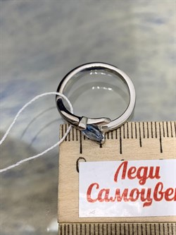 *Кольцо р.17,5 Голубой Топаз иск арт. CZ-R00117-X-W-BU-X-X-330 вес 3,05 г - фото 210195 *Кольцо р.17,5 Голубой Топаз иск арт. CZ-R00117-X-W-BU-X-X-330 вес 3,05 г - фото 210195