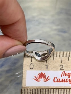 *Кольцо р.18 Голубой Топаз иск арт. CZ-R00584-X-W-BU-X-X-273 вес 3,4 г - фото 210302