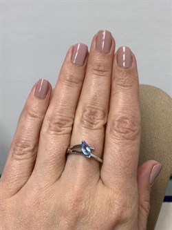 *Кольцо р.17 Голубой Топаз иск арт. CZ-R00117-X-W-BU-X-X-309 вес 3,05 г - фото 210611